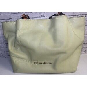 DOONEY & BOURKE Key Lime Leather Large FLYNN Tote Bag Shoulder Bag